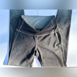 ATHLETA Gray Gradient Accent Speckled Leggings